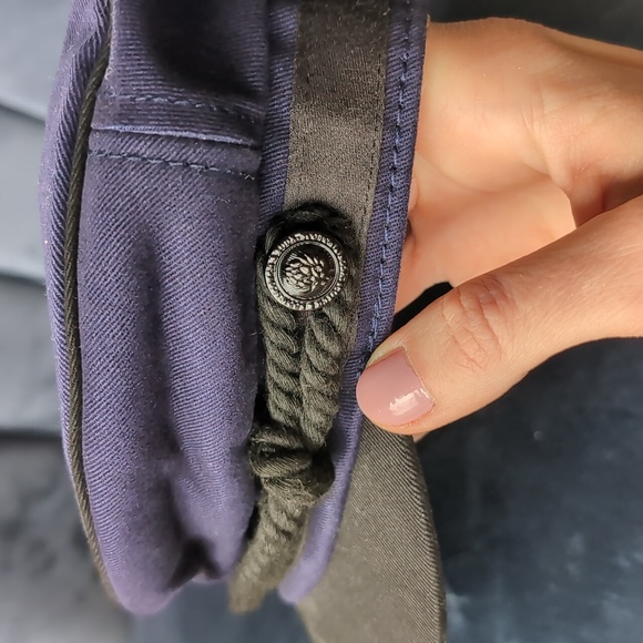 Scotch & Soda Navy Blue Sailor Cap Hat With Black Rope Detail And Black Brim - Picture 3 of 6